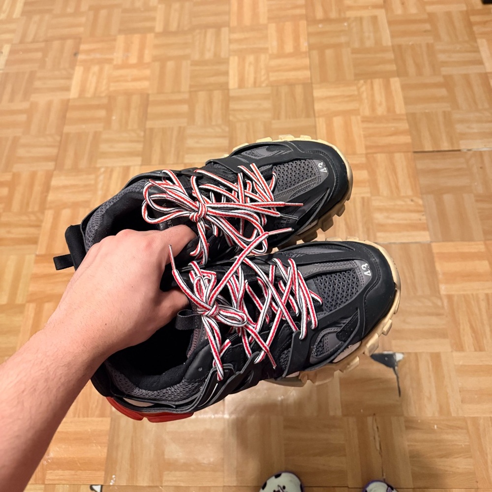 Balenciaga Black Multi-Color Track Sneakers - Picture 2 of 4